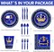 Royal Prince Baby Shower Decorations Party Tableware Boys(Blue, Gold)